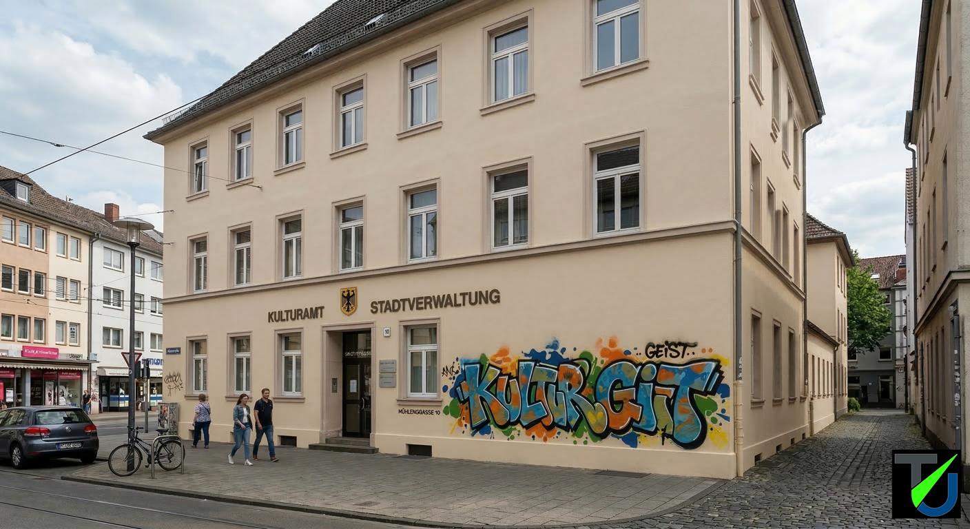 Detailaufnahme eines Graffitis – Farbstruktur