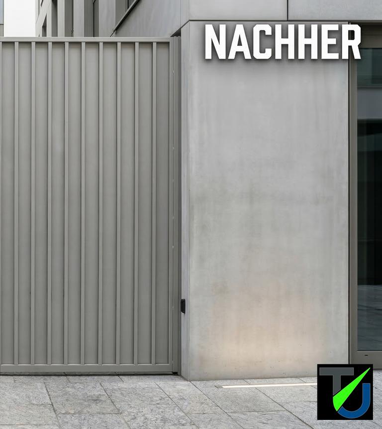 Gereinigte Wand nach Laserreinigung – Nachher